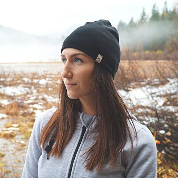 Merino Wool Beanie Warm Winter Hat Classic Minimal Unisex One Size main image 5
